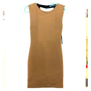 Alice and Olivia Tan Tight Dress